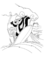 A coloring page of looney tunes